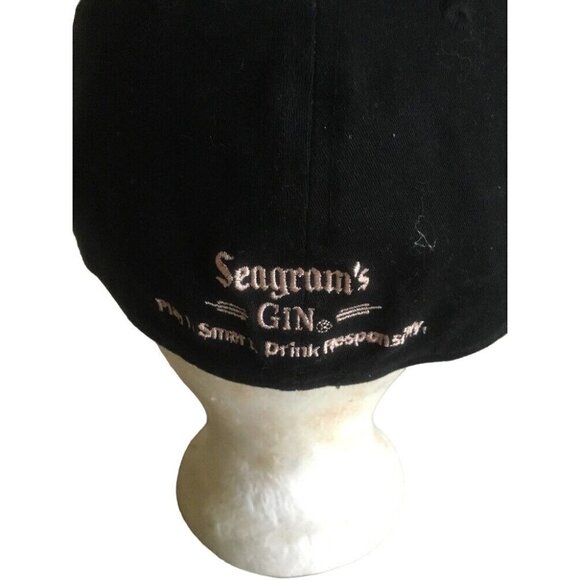 Seagram's Gin Crest Black Hat Fitted Stretch One Size Baseball - Picture 3 of 6